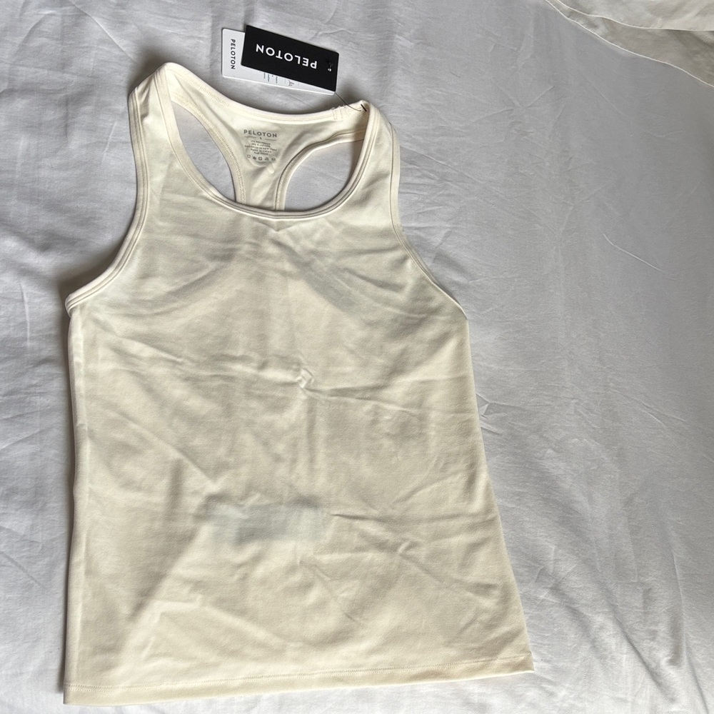Peloton Cream Racerback Tank Top